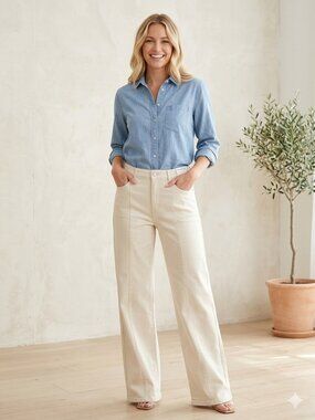 Marc New York High Rise Wide Leg Jeans 14